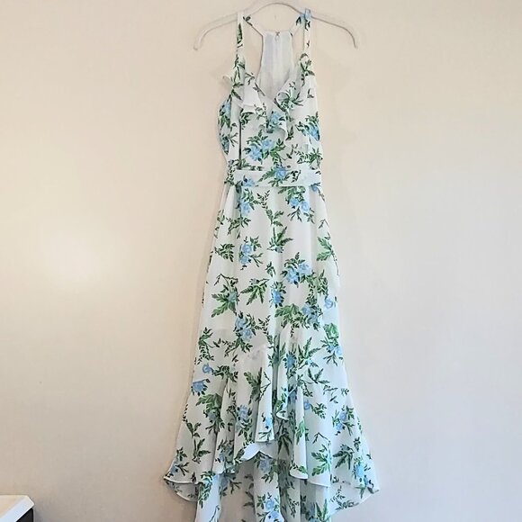 Disney Princess Faux Wrap Floral Dress Hi-Low Ruffles Fairy Whimsy Size XS - Picture 4 of 15